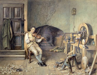 Samuel Crompton (1753-1827) Inventing his Spinning Mule, 1895 by Alfred Walter Bayes